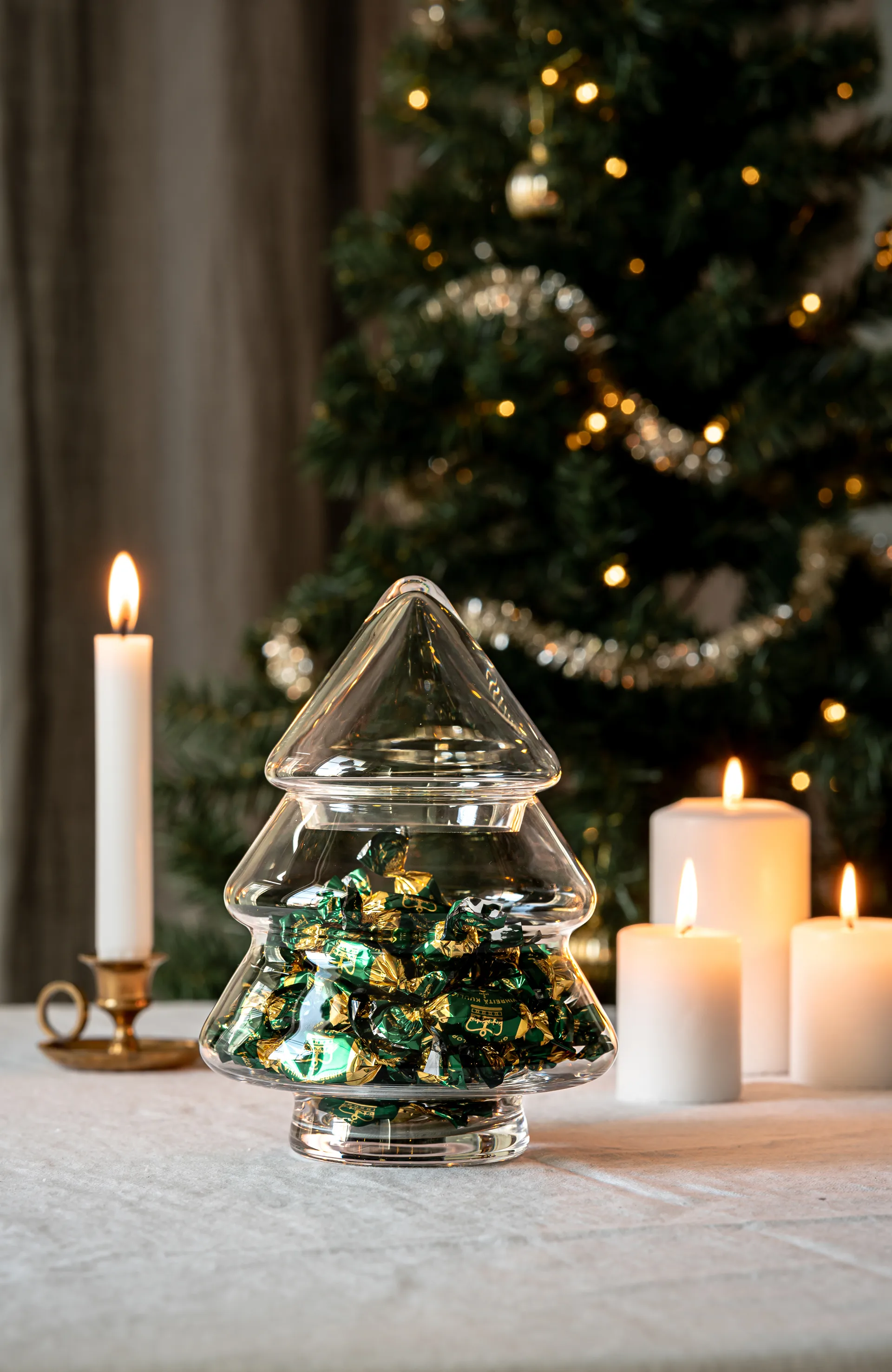 Glass tree glass jar with lid, 20 cm Muurla
