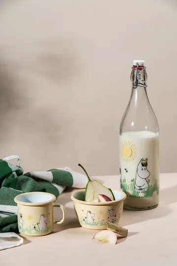 Moomin enamel bowl 30 cl - Meadow - Muurla