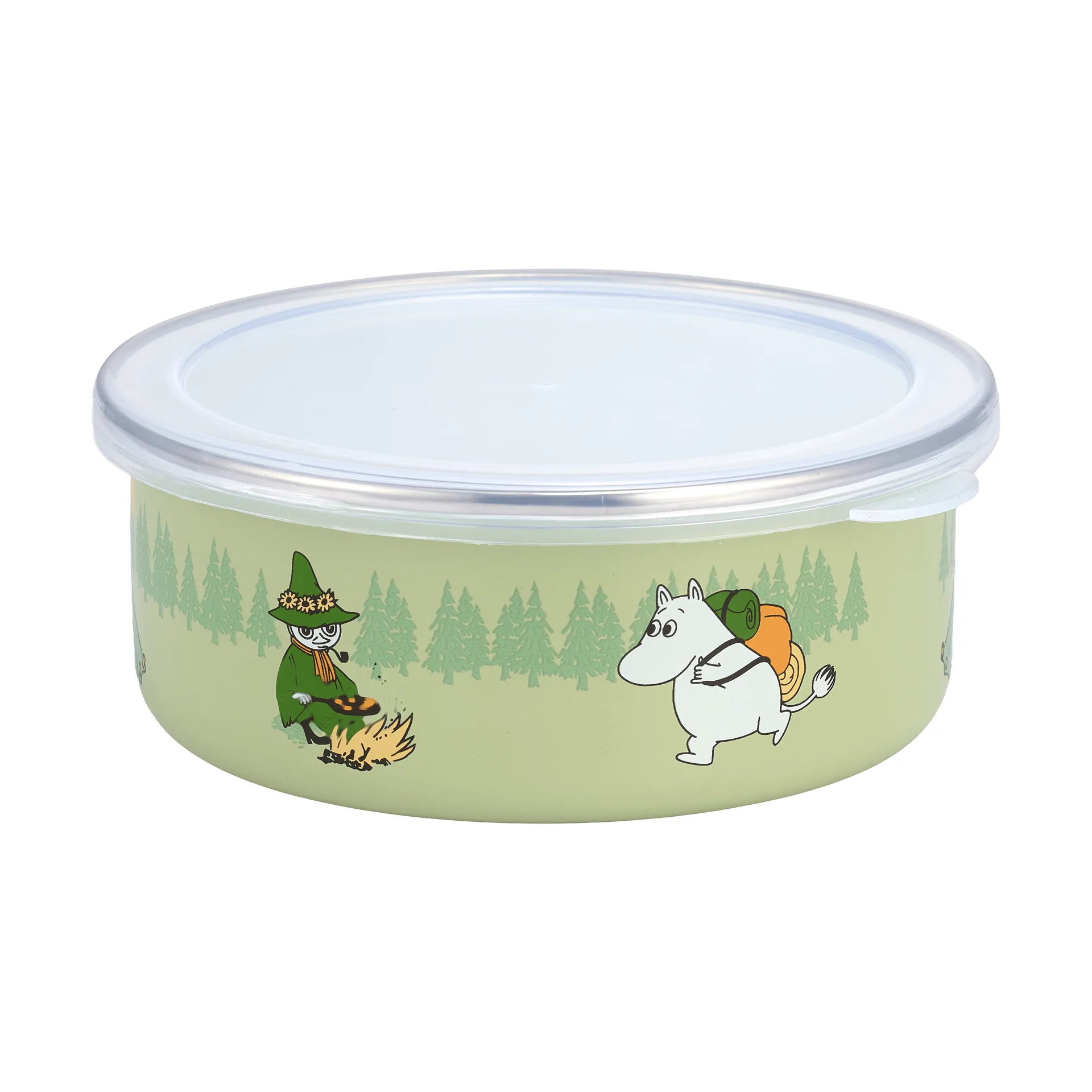 Moomin enamel jar with lid 0.8 L, Campers Muurla