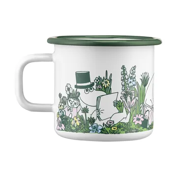 Moomin enamel mug 37 cl - In the garden - Muurla