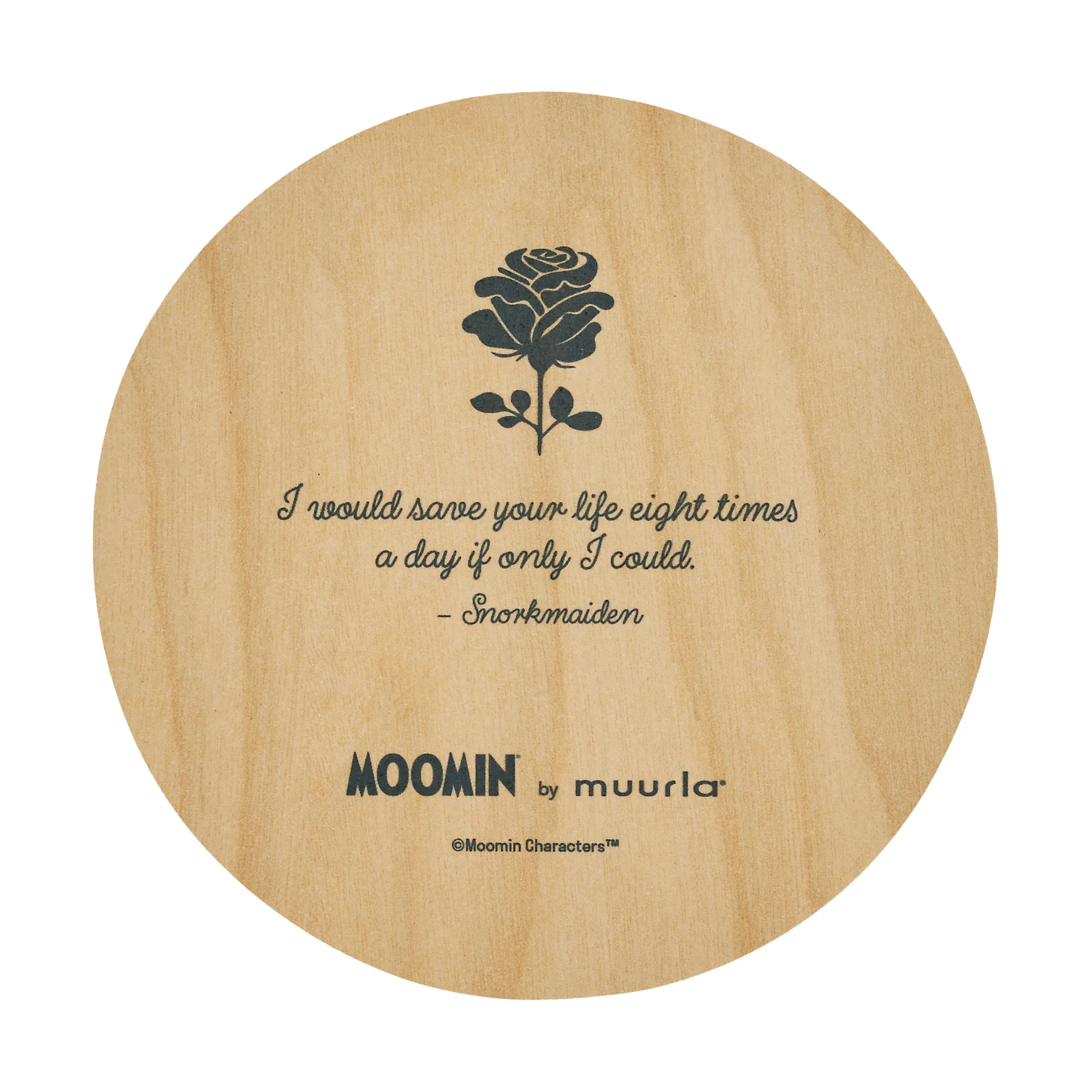 Moomin glass coaster Ø10 cm, Snorkmaiden Muurla