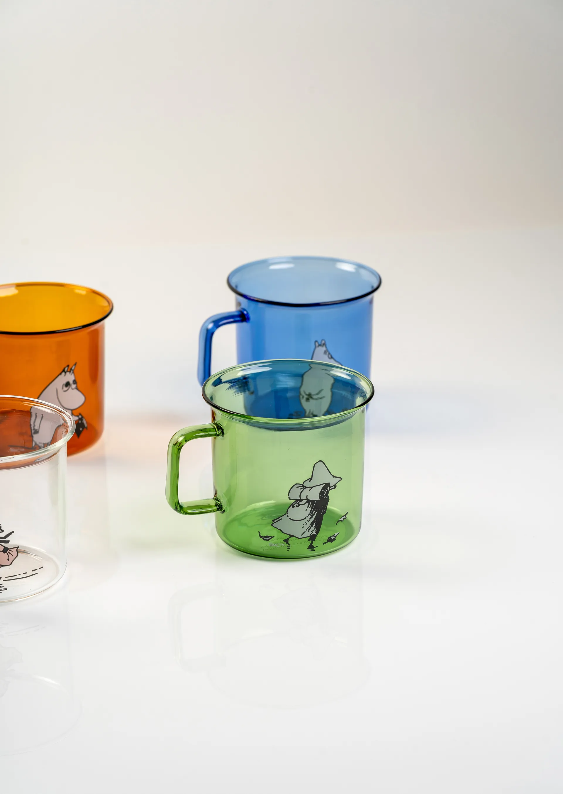 Snufkin glass mug 35 cl, Green Muurla