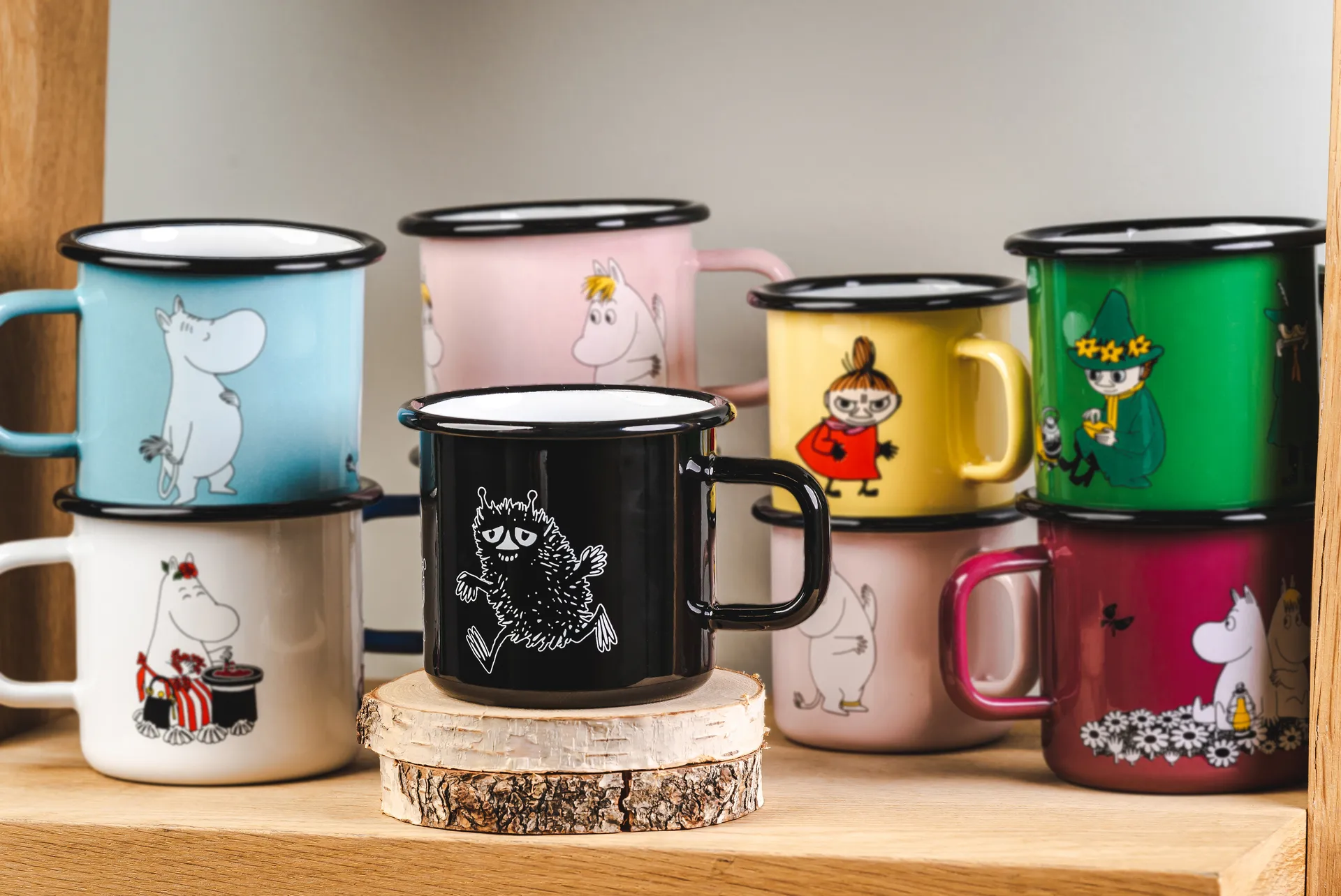 Stinky enamel mug 37 cl, Black Muurla