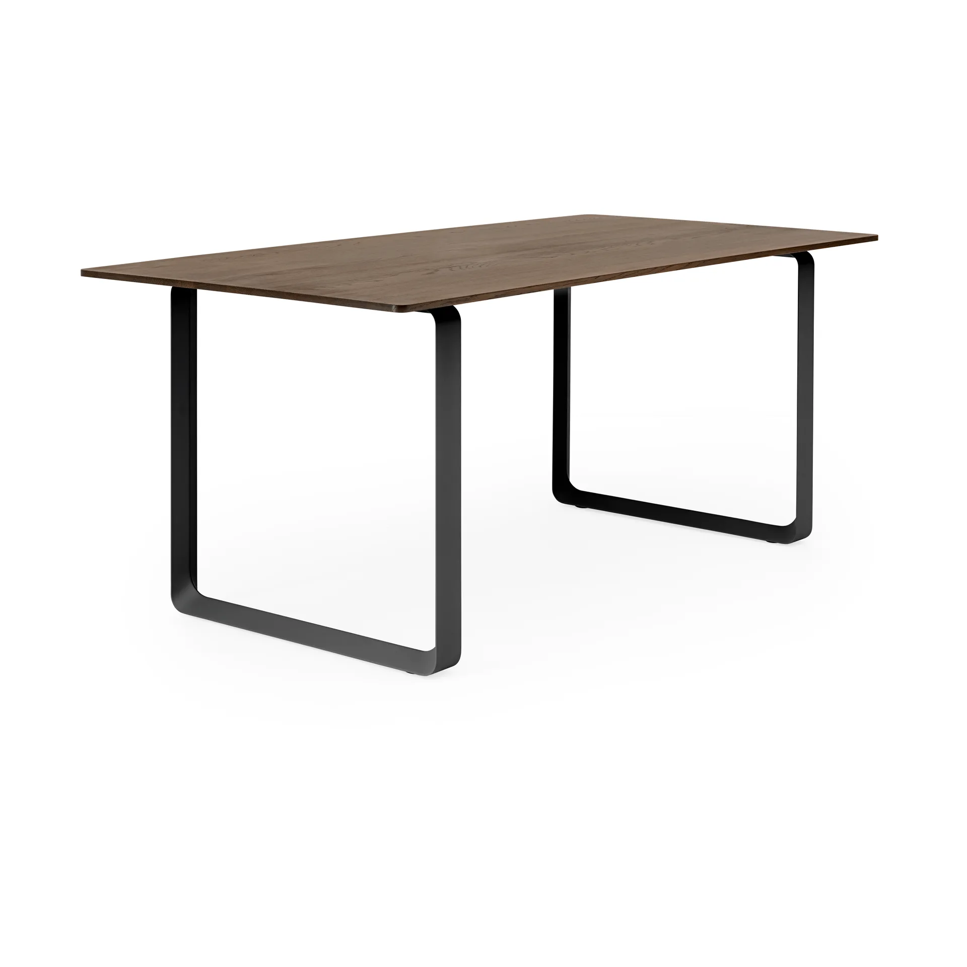 70/70 dining table 170x85 cm, Solid smoked oak-Black Muuto
