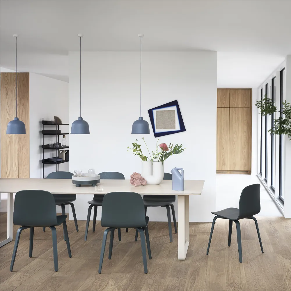 70/70 dining table 255x108 cm, Solid oak-Black Muuto