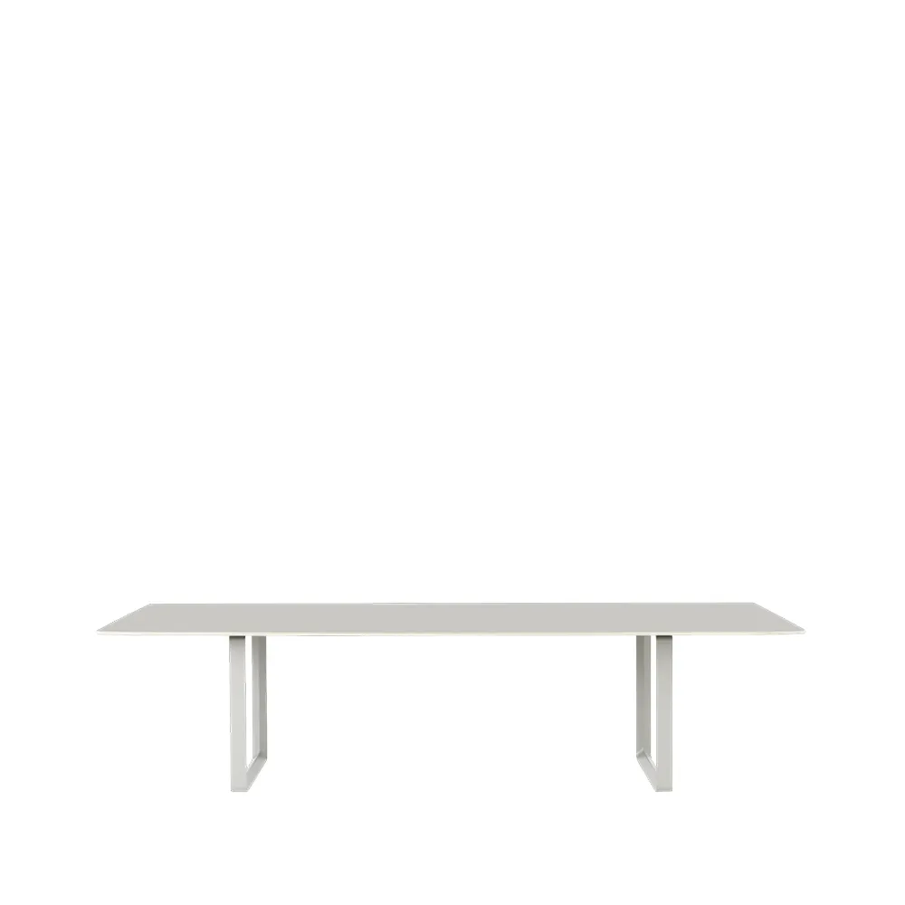 70/70 dining table 295x108 cm, Grey linoleum-Plywood-Grey Muuto