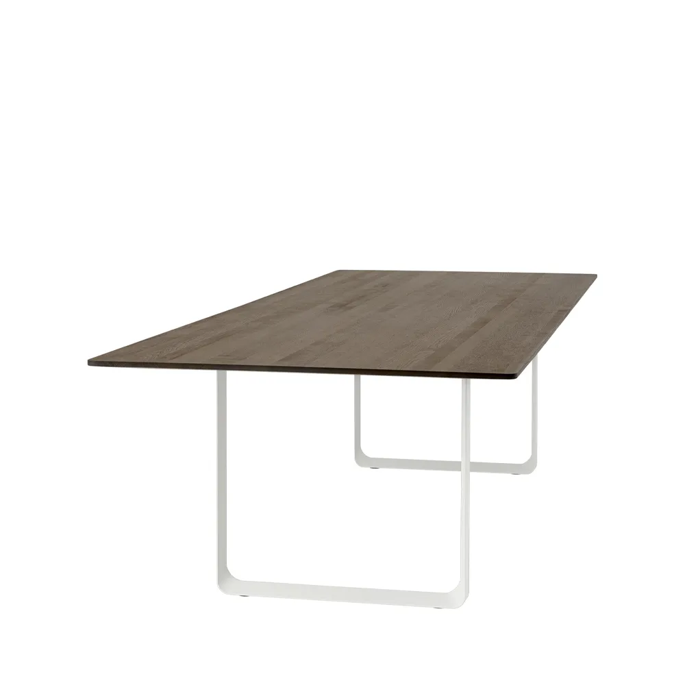 70/70 dining table 295x108 cm, Solid smoked oak-White Muuto
