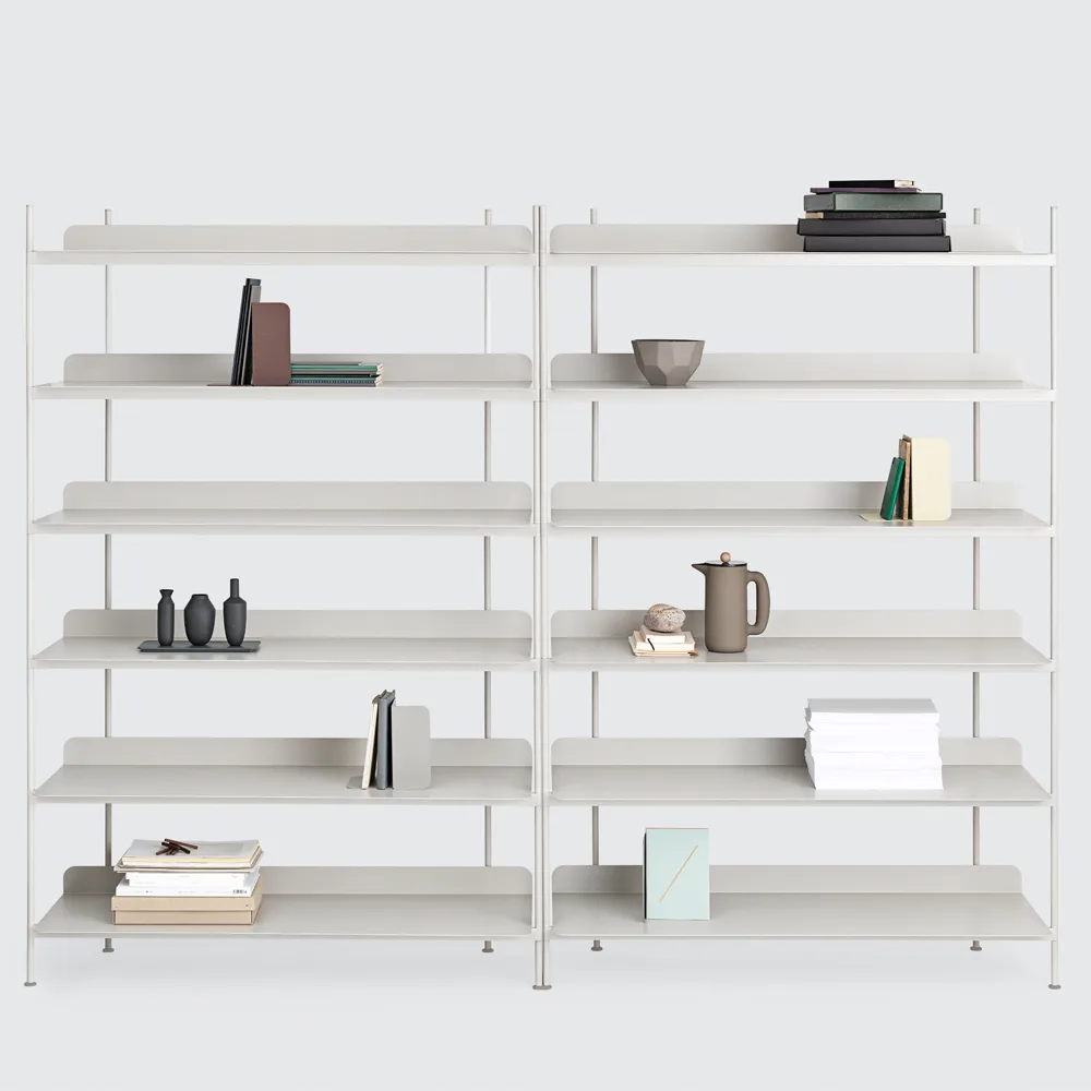 Compile configuration 4 shelving system, Black Muuto