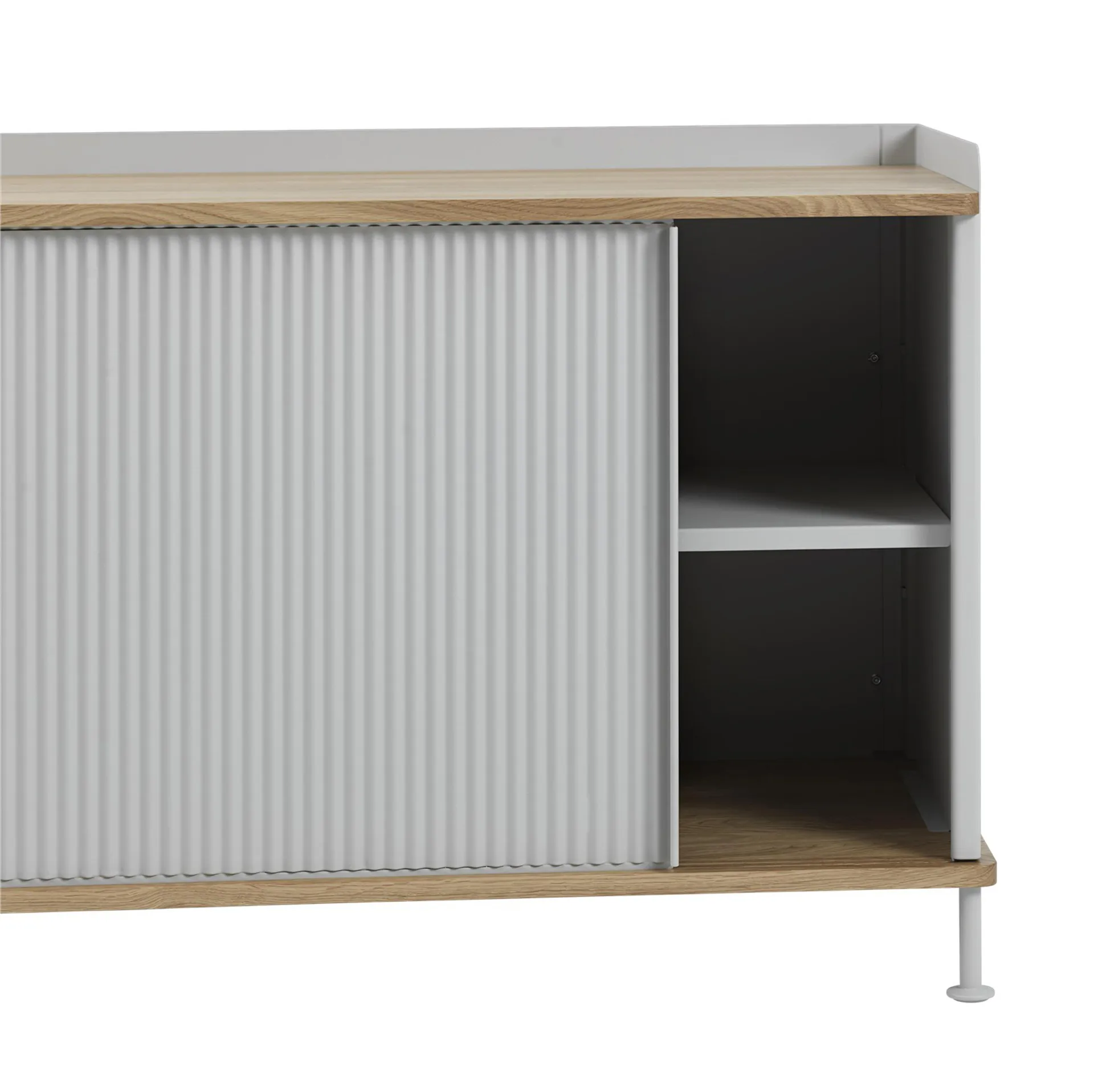 Enfold sideboard low 125x45x63 cm, Oak-Grey Muuto