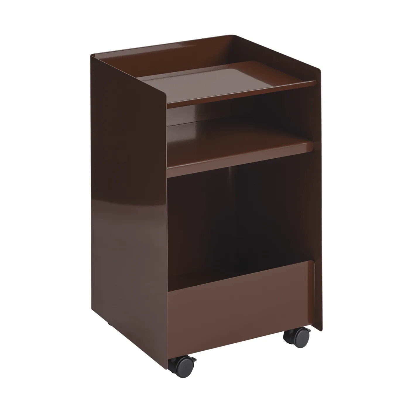 Folded Trolley open trolley, Dark red 37.4x61.5x37.2 cm Muuto