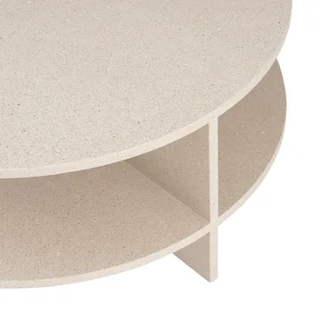 Halves coffee table - Light taupe-terrazzo, Ø85 cm - Muuto