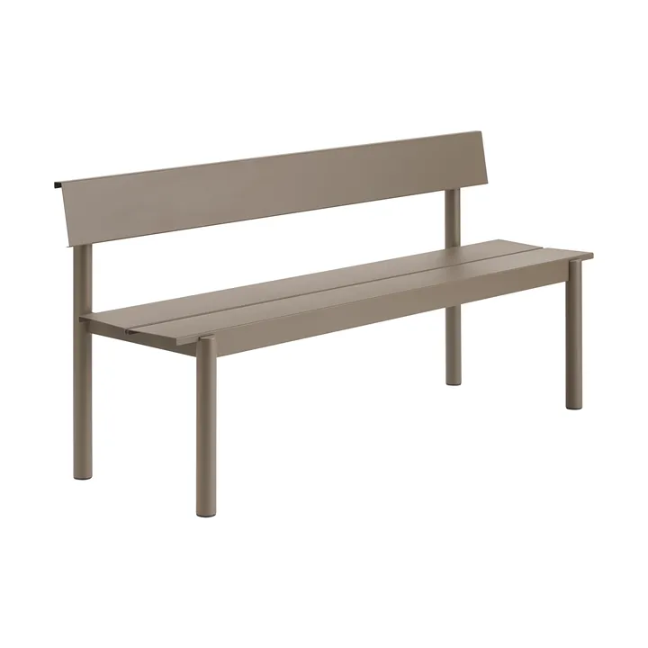 Linear steel bench 170 cm - Taupe - Muuto