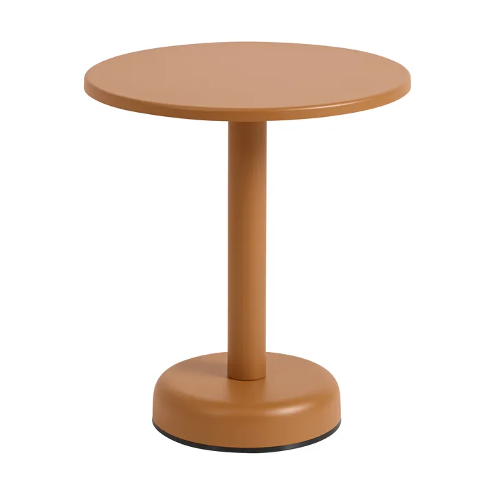 Linear Steel coffee table - Burnt orange, Ø42x47 cm - Muuto