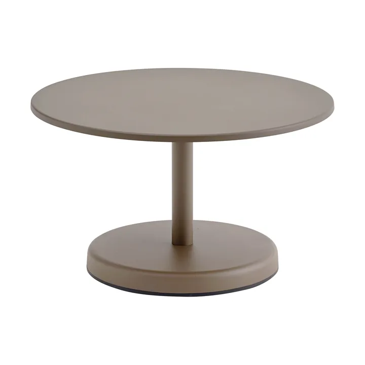 Linear Steel coffee table - Taupe, Ø70x40 cm - Muuto
