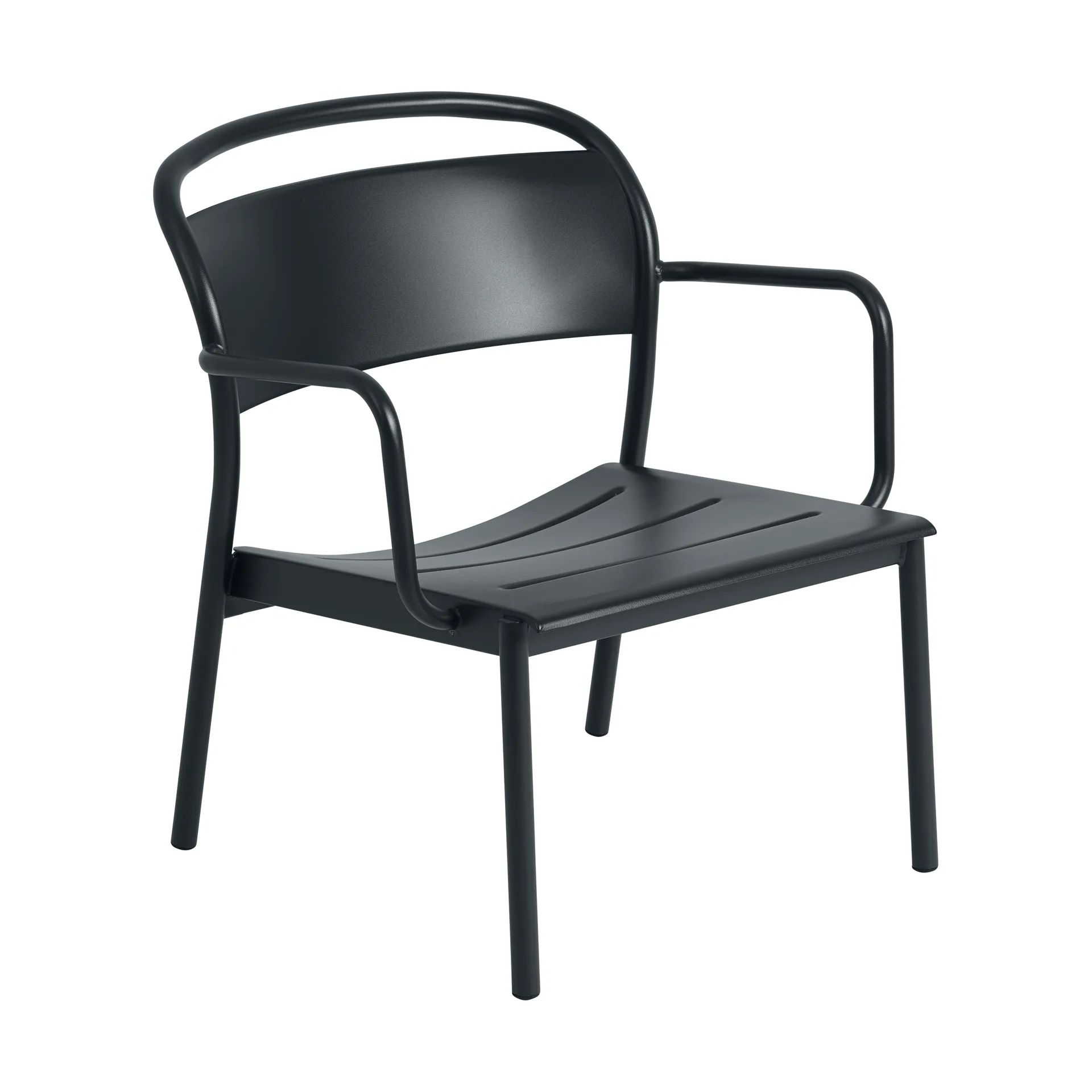 Linear Steel lounge armchair, Anthracite black Muuto