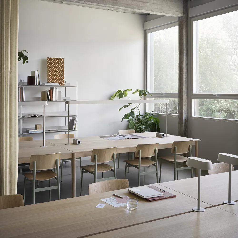 Linear System Middle Module table, Black nanolaminate-black Muuto