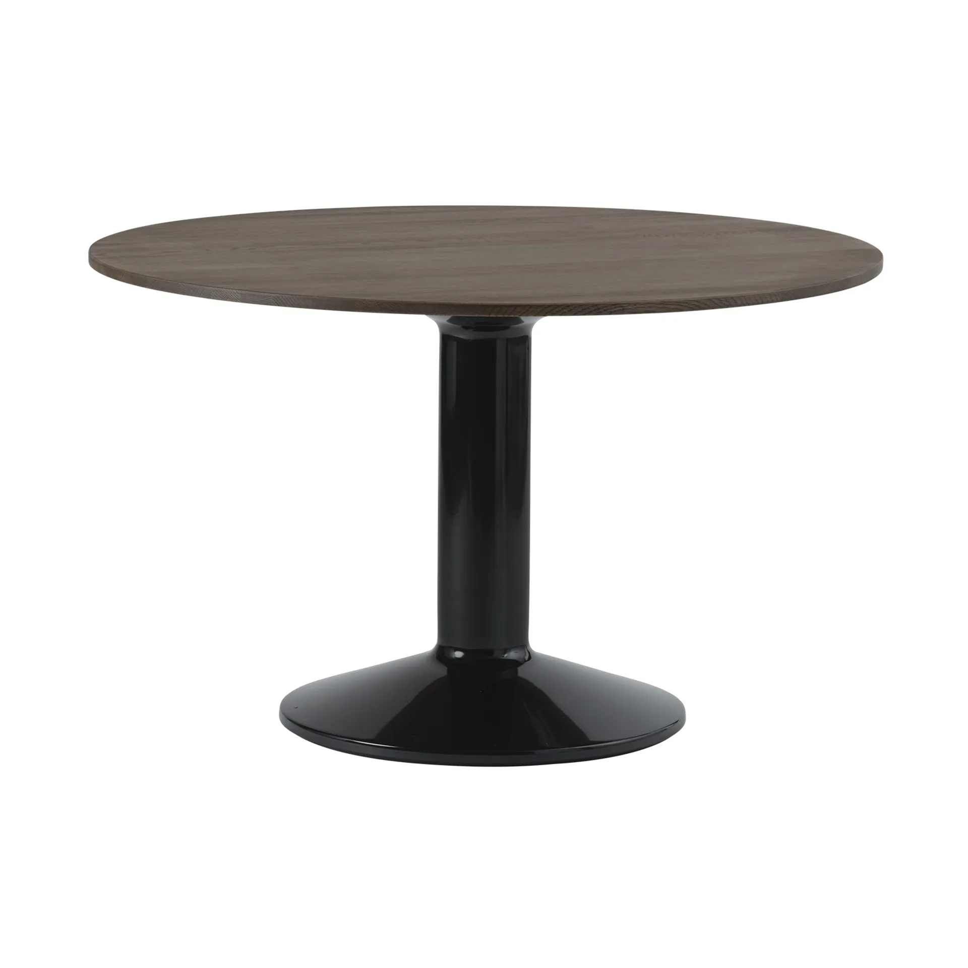 Midst pedestal table, Dark oiled oak-black, Ø120 cm Muuto