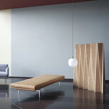 Outline daybed - Refine leather cognac-Black - Muuto