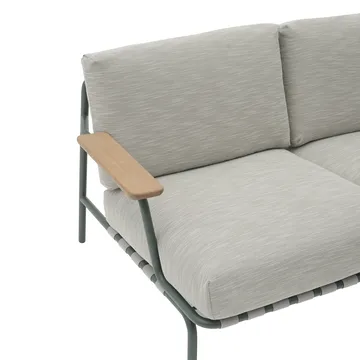 Settle 2-seater sofa - Ribbed Weave 2 Dark green - Muuto