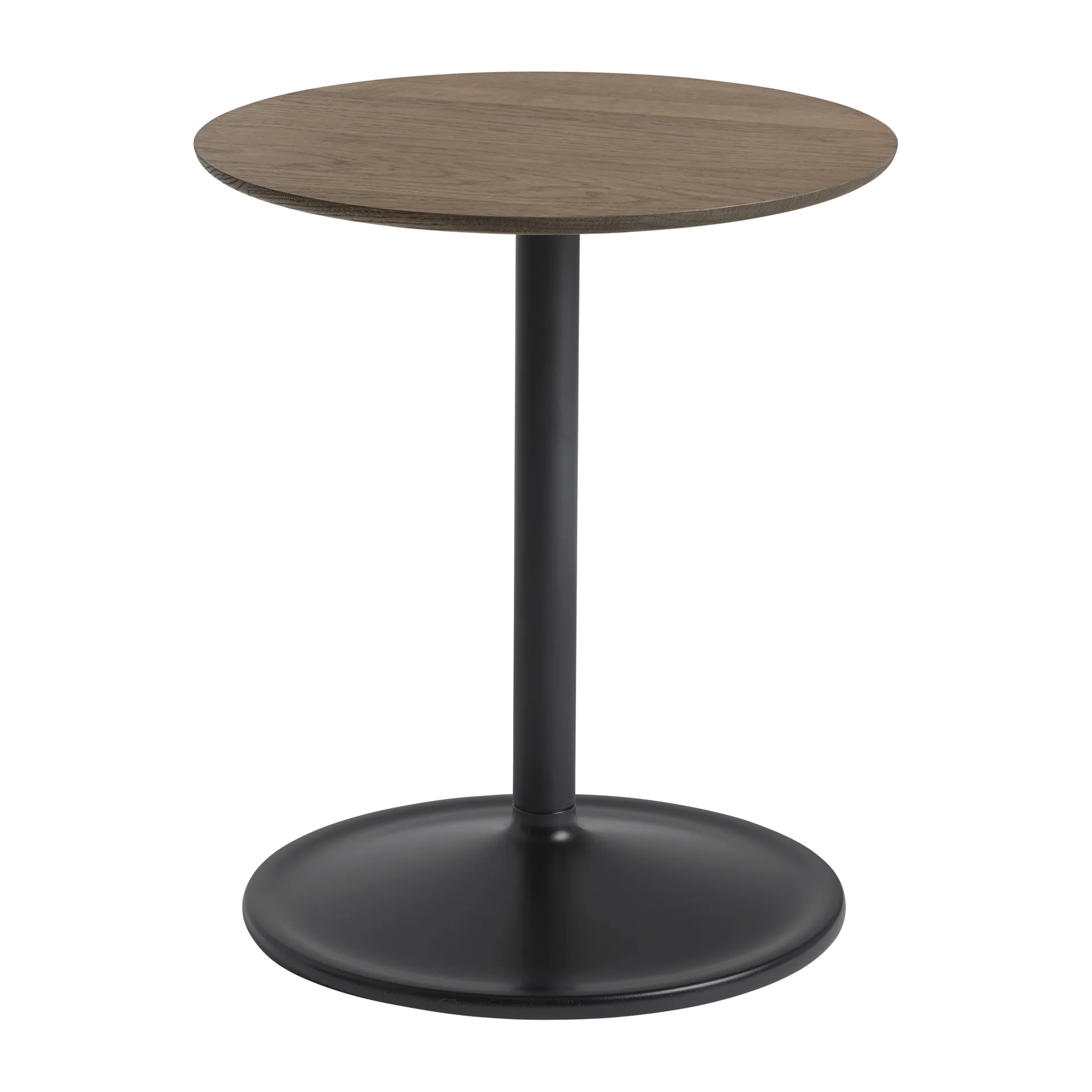Soft sidetable 48 cm, Solid smoked oak-black Muuto