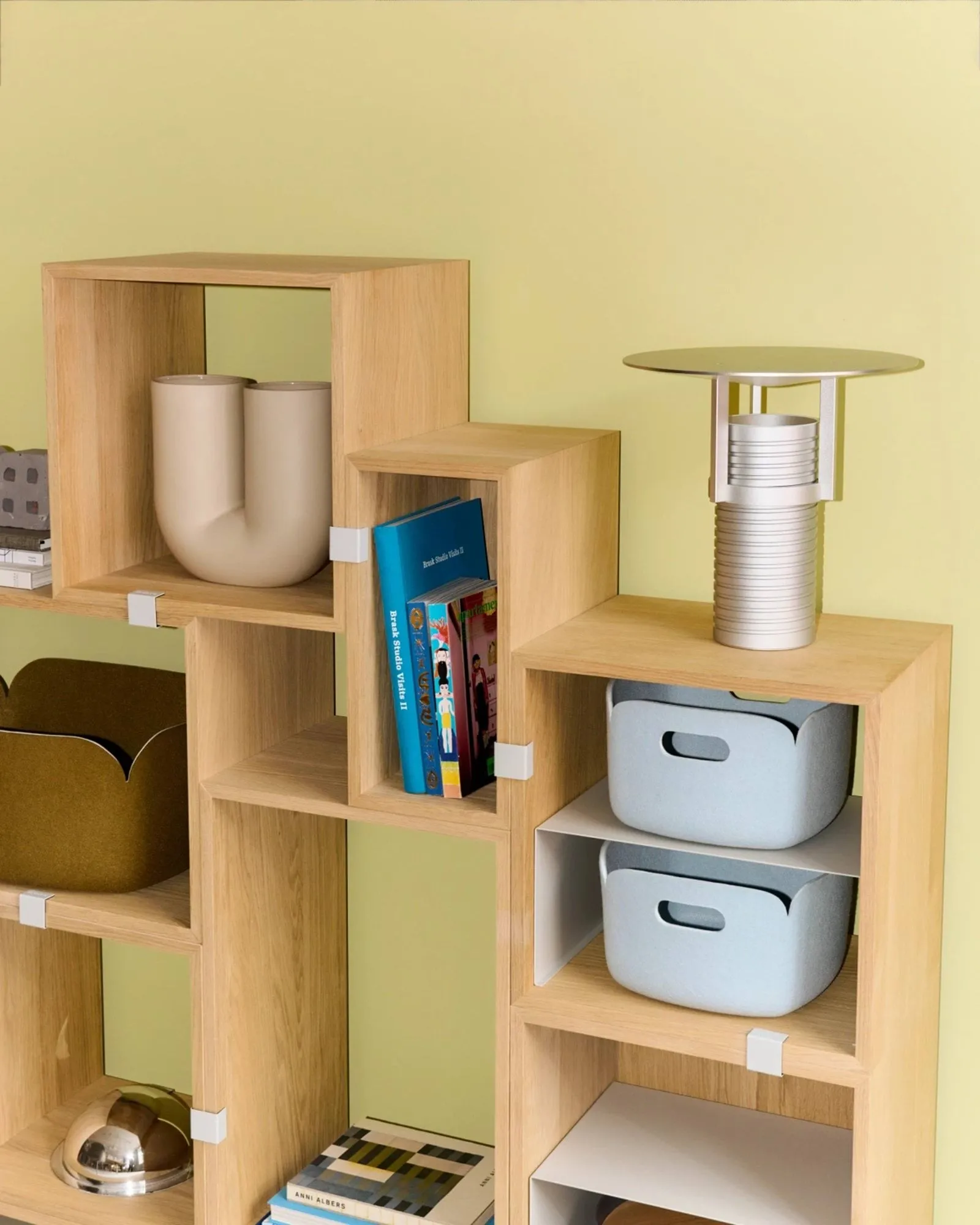 Stacked 2.0 shelving open, medium, oak Muuto