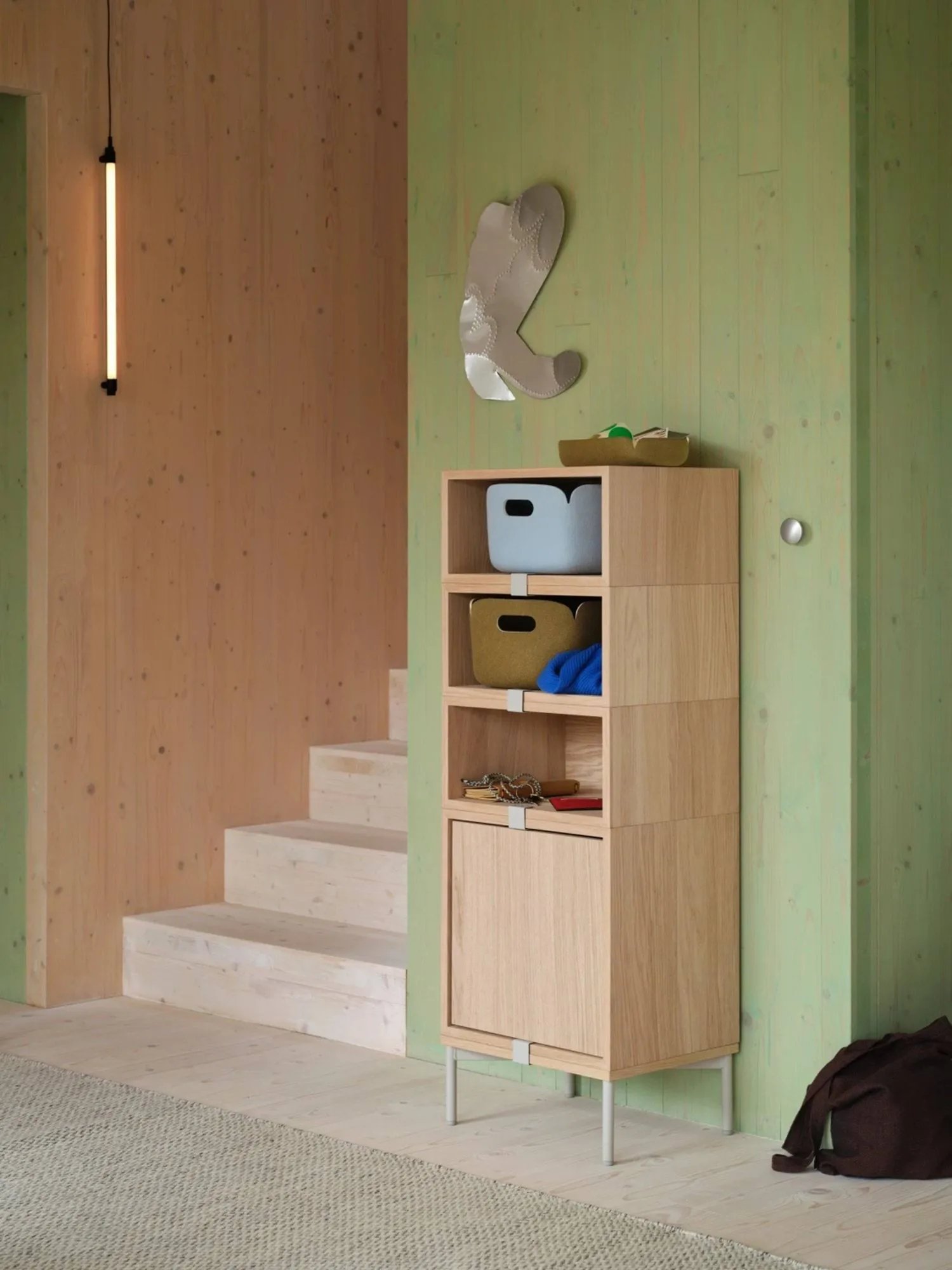 Stacked 2.0 shelving open, medium, oak Muuto
