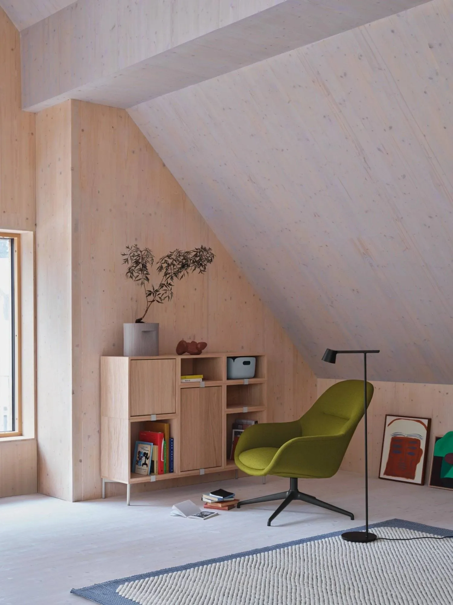 Stacked 2.0 shelving open, medium, oak Muuto