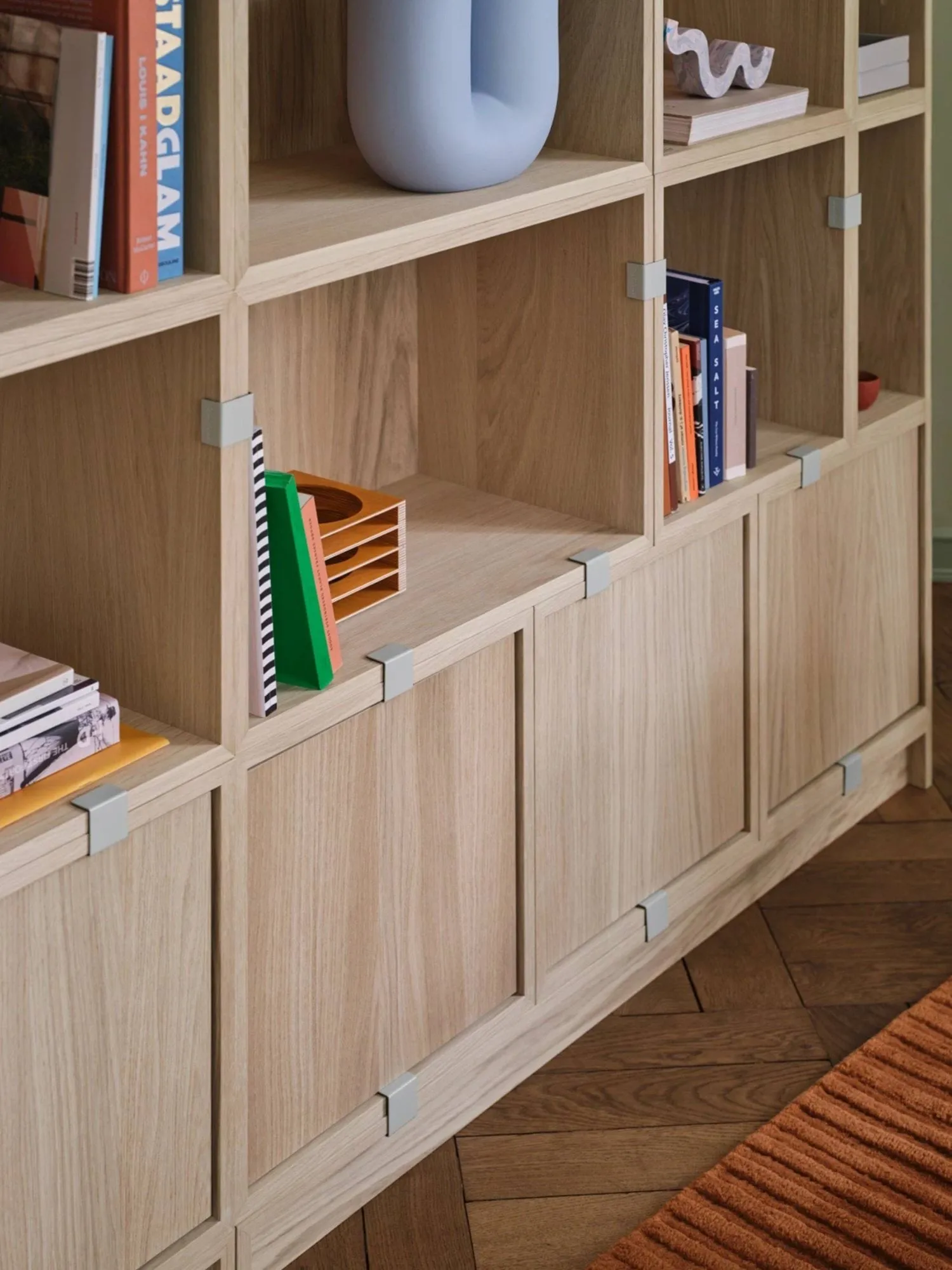 Stacked 2.0 shelving open, medium, oak Muuto