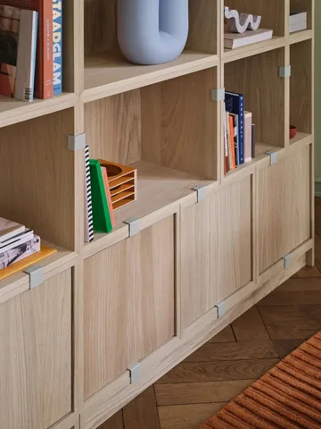 Stacked 2.0 shelving open, medium - oak - Muuto