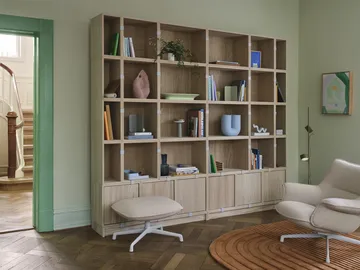 Stacked storage system Bookcase Configuration 1 - Brown Green - Muuto