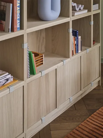 Stacked storage system Bookcase Configuration 1 - Brown Green - Muuto