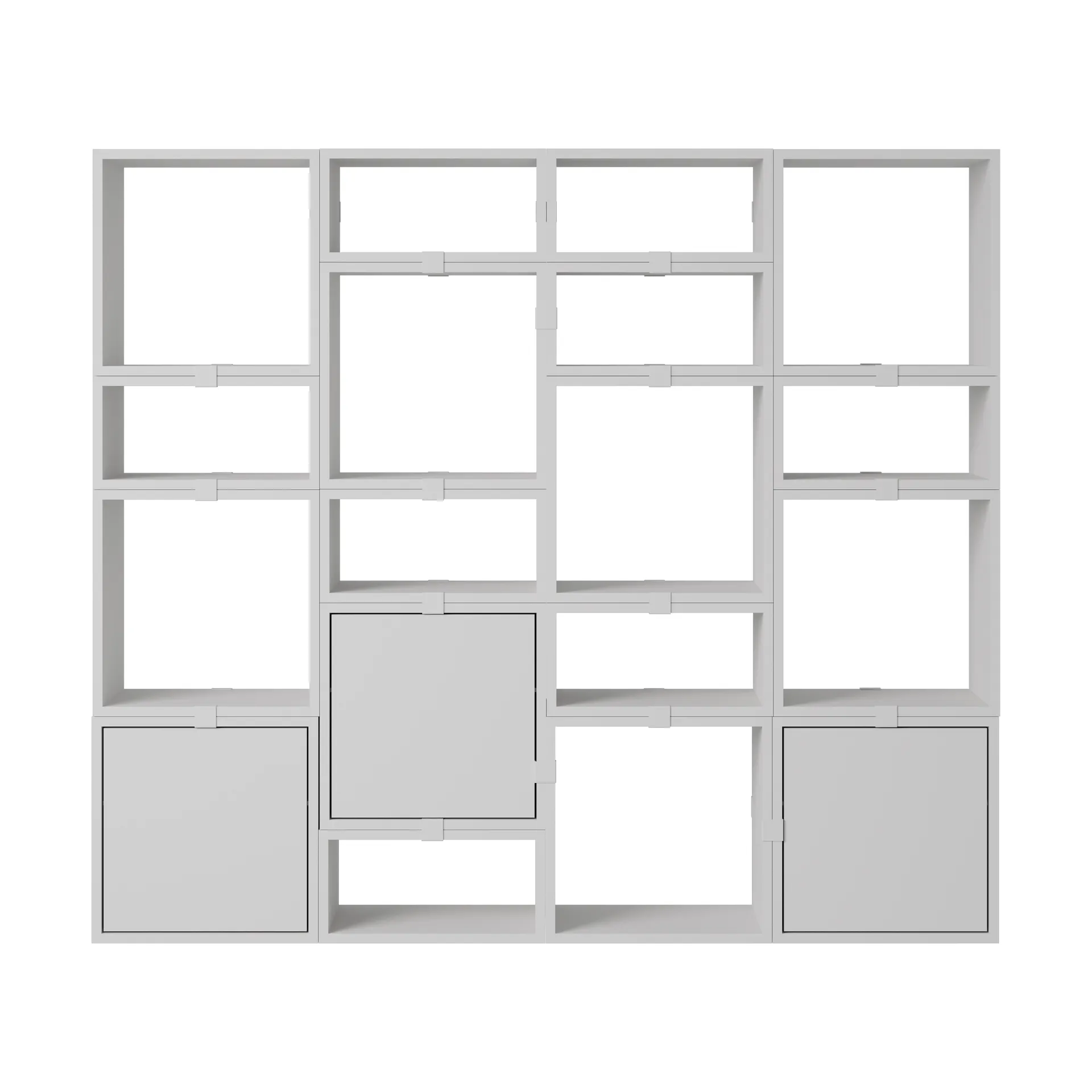 Stacked storage system bookcase configuration 4, Grey Muuto