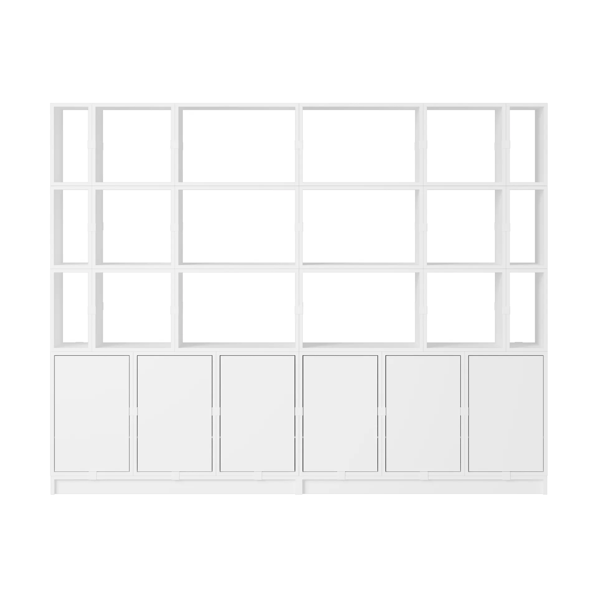 Stacked storage system office configuration 2, White Muuto