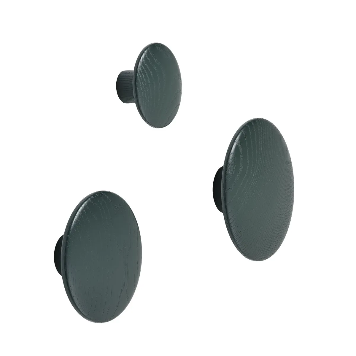 The Dots clothes hook dark green, Medium Muuto