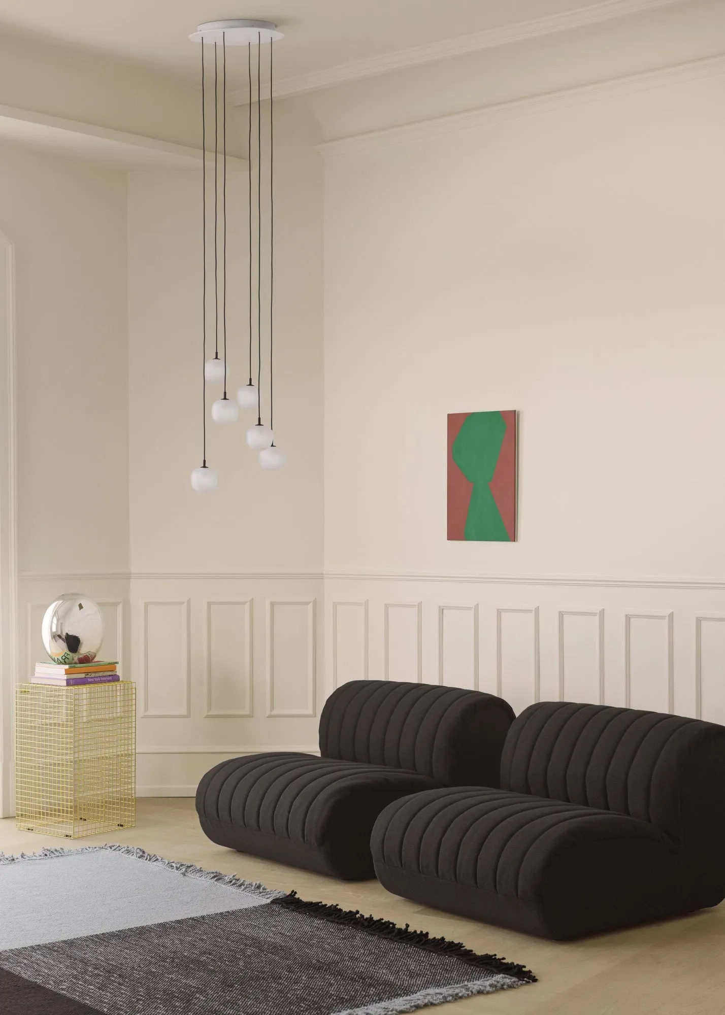 Verso wool rug, Cool grey-dark brown, 258x258 cm Muuto