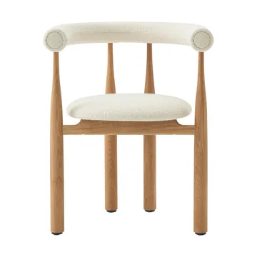 Bukowski upholstered armchair - Oak, Barnum Lana - New Works