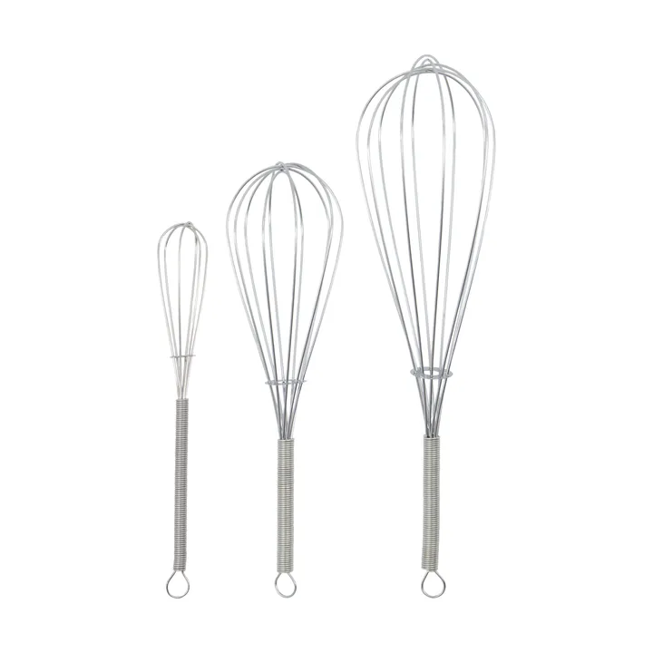 Nicolas Vahé whisks 3 pieces - Silver finish - Nicolas Vahé