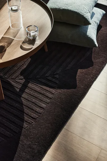 Levels Circles wool rug - Brown, 200x300 cm - NJRD