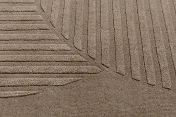 Levels Circles wool rug - Taupe, 170x240 cm - NJRD
