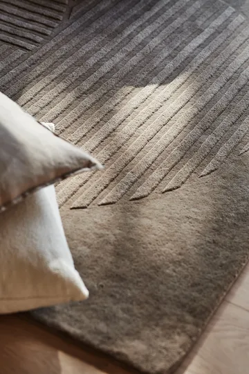 Levels Circles wool rug - Taupe, 170x240 cm - NJRD