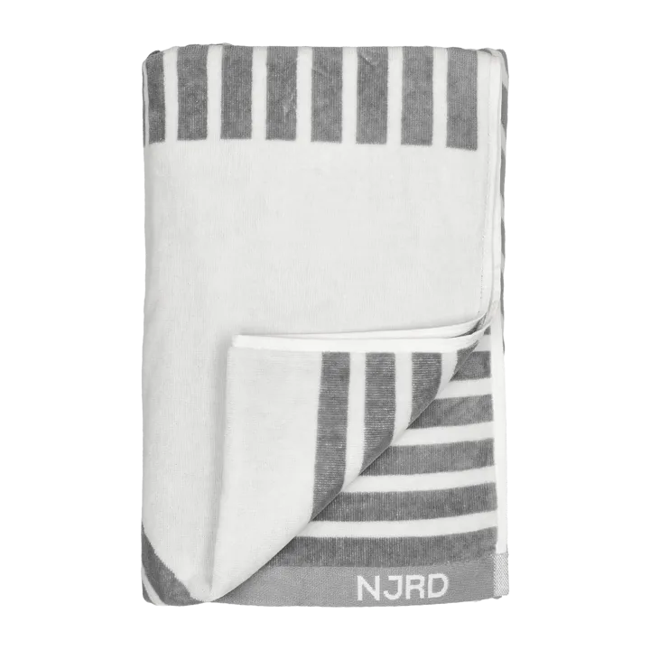 Stripes bath towel 100x150 cm - Grey - NJRD