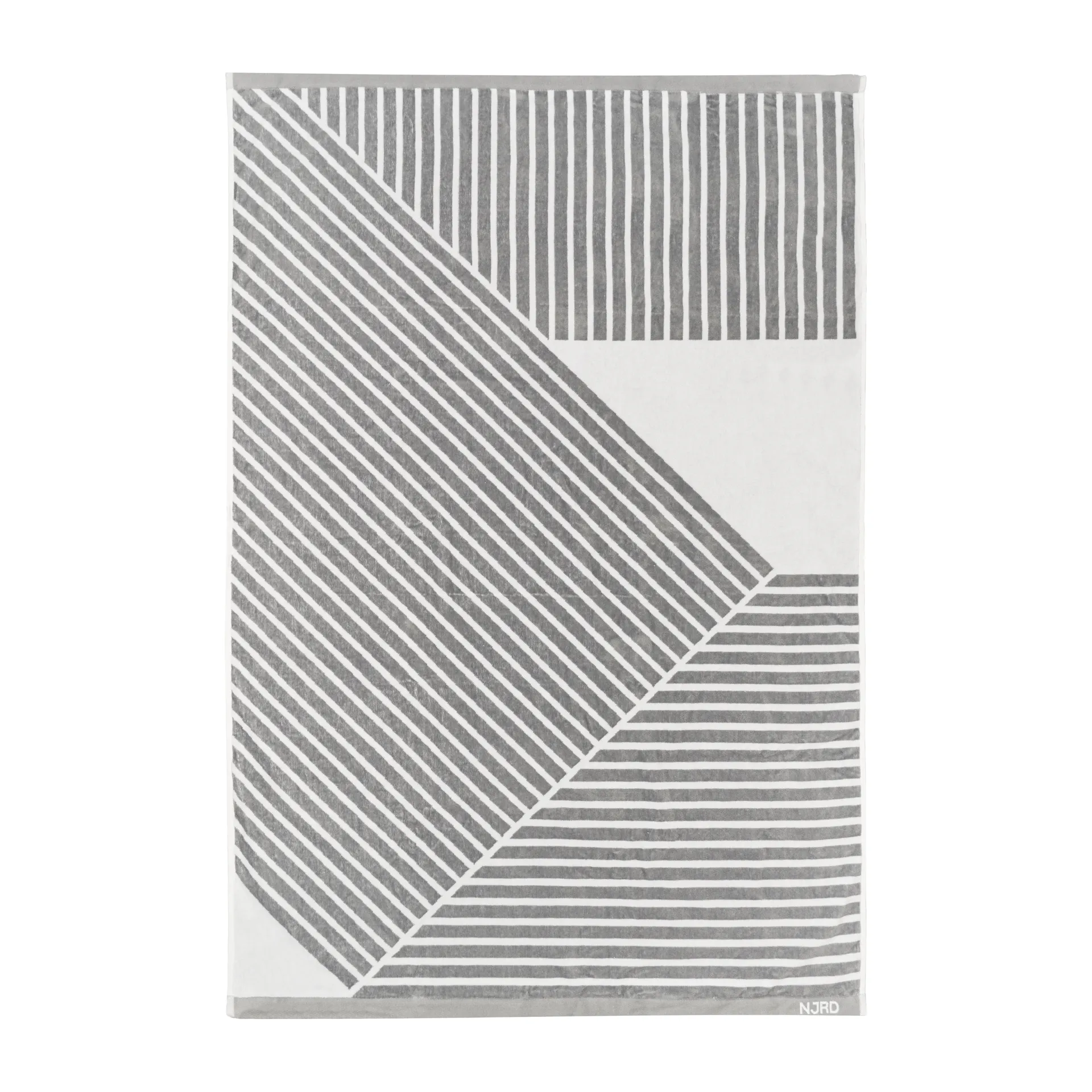 Stripes bath towel 100x150 cm, Grey NJRD
