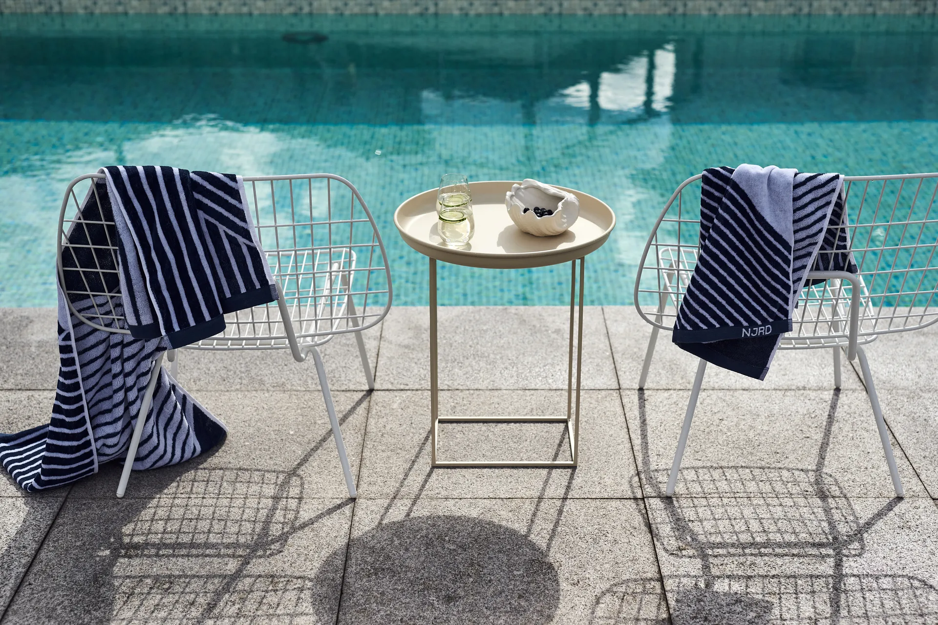 Stripes towel 50x70 cm, Blue NJRD