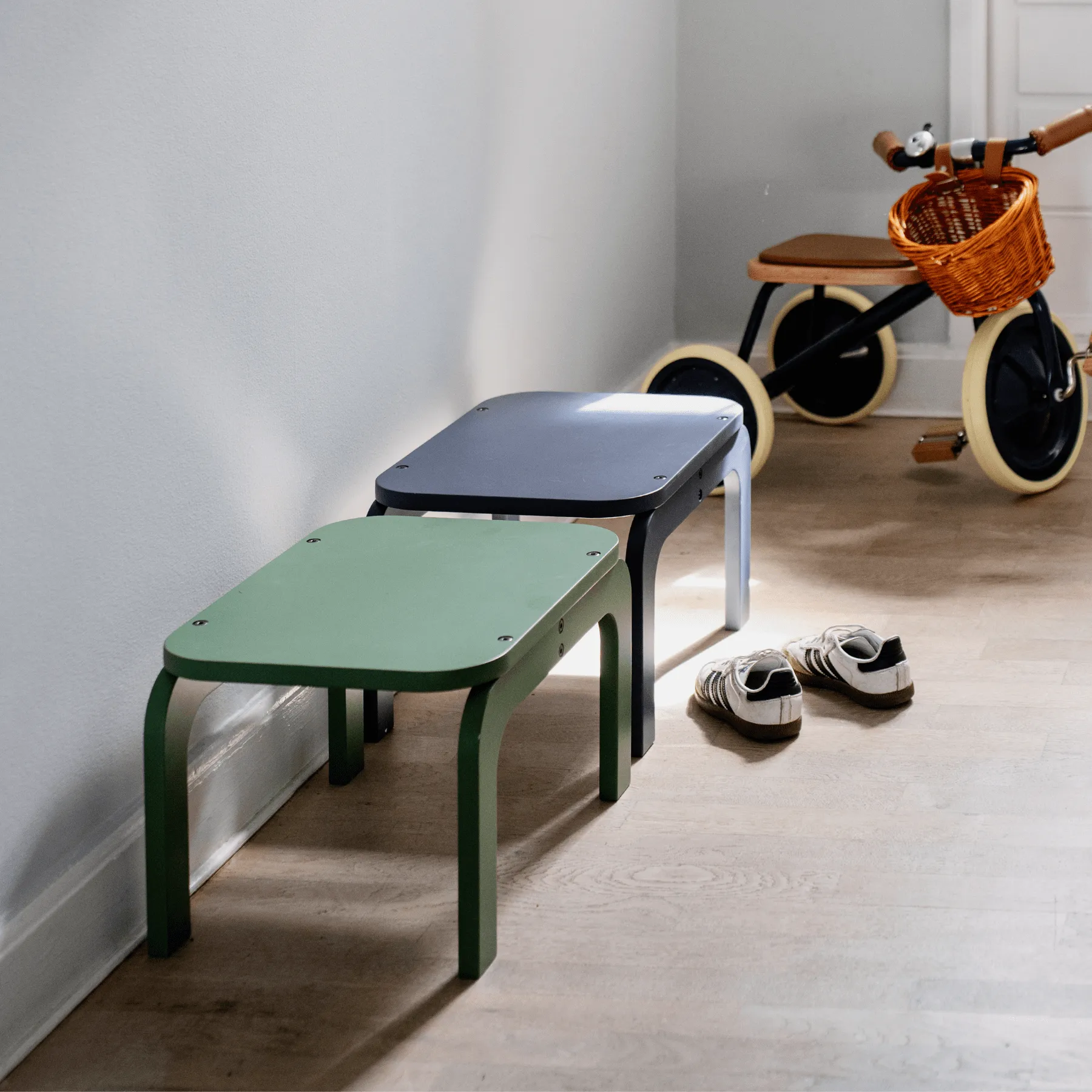 Kiddo Step Seat stool, Blue Nofred