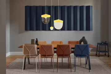 Pan pendant frosted 30 cm - Yellow-light yellow - Noon