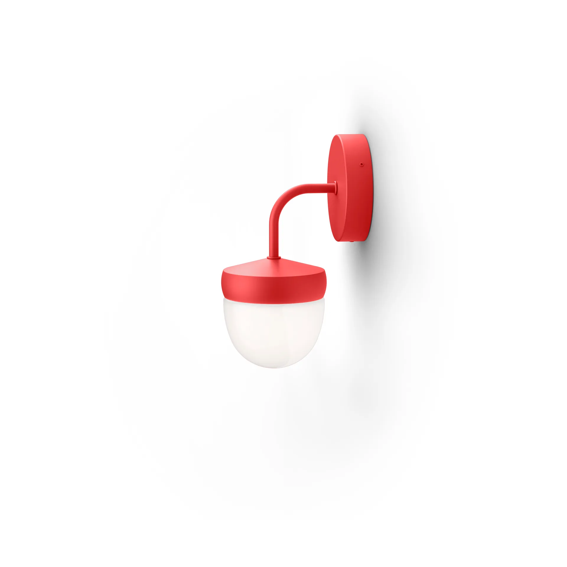Pan wall lamp frosted 10 cm, Red Noon