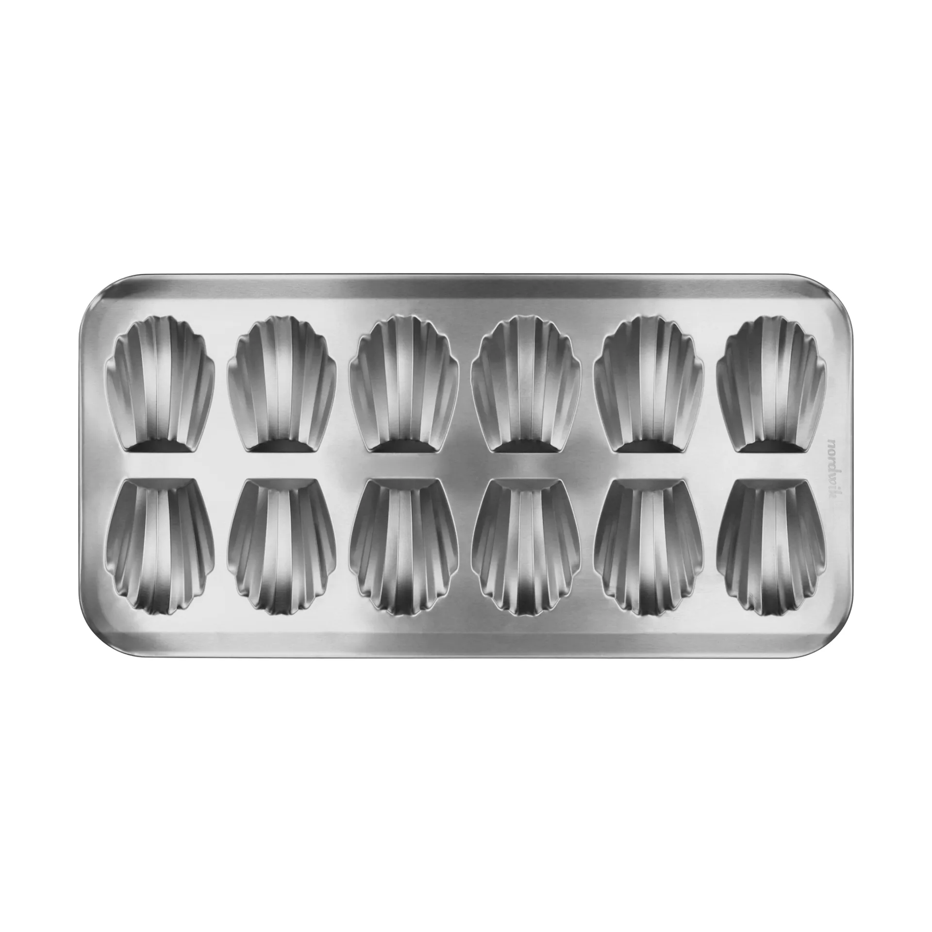 BAKE madeleine tin, Stainless steel, 12 pcs Nordwik