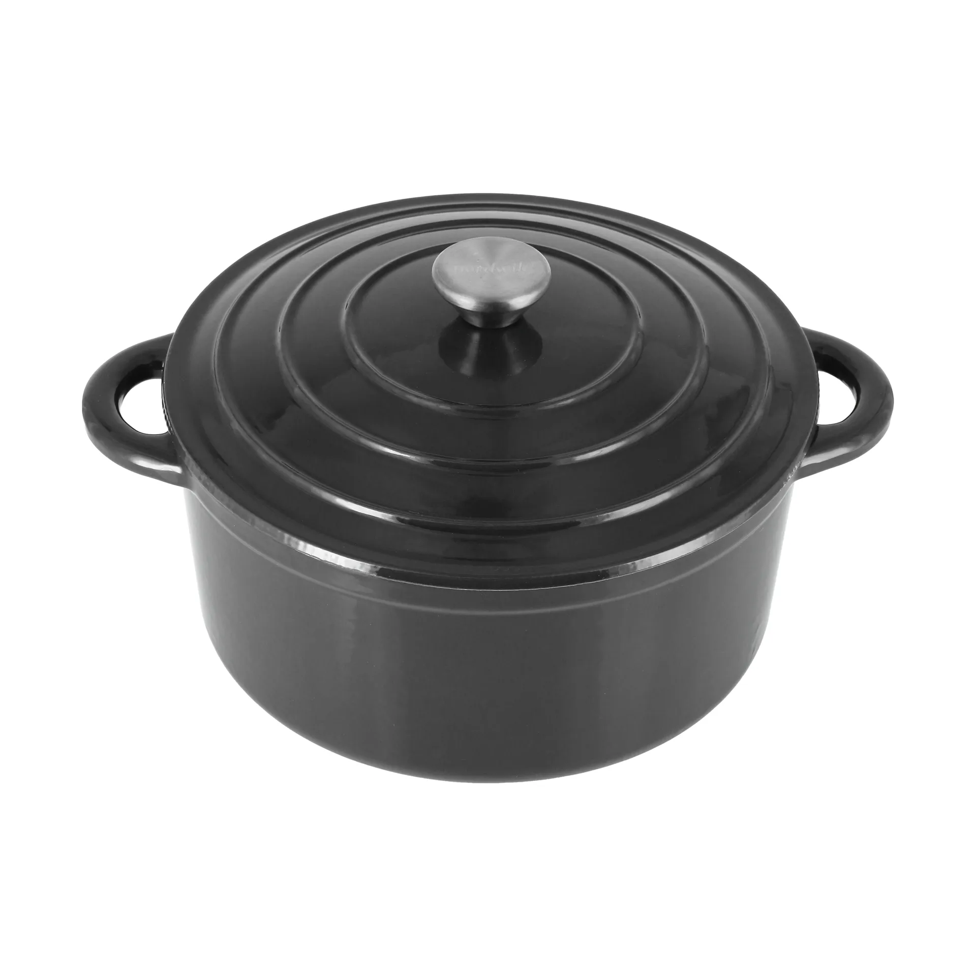 Nordwik cast iron pot round 5 l, Black-silver Nordwik