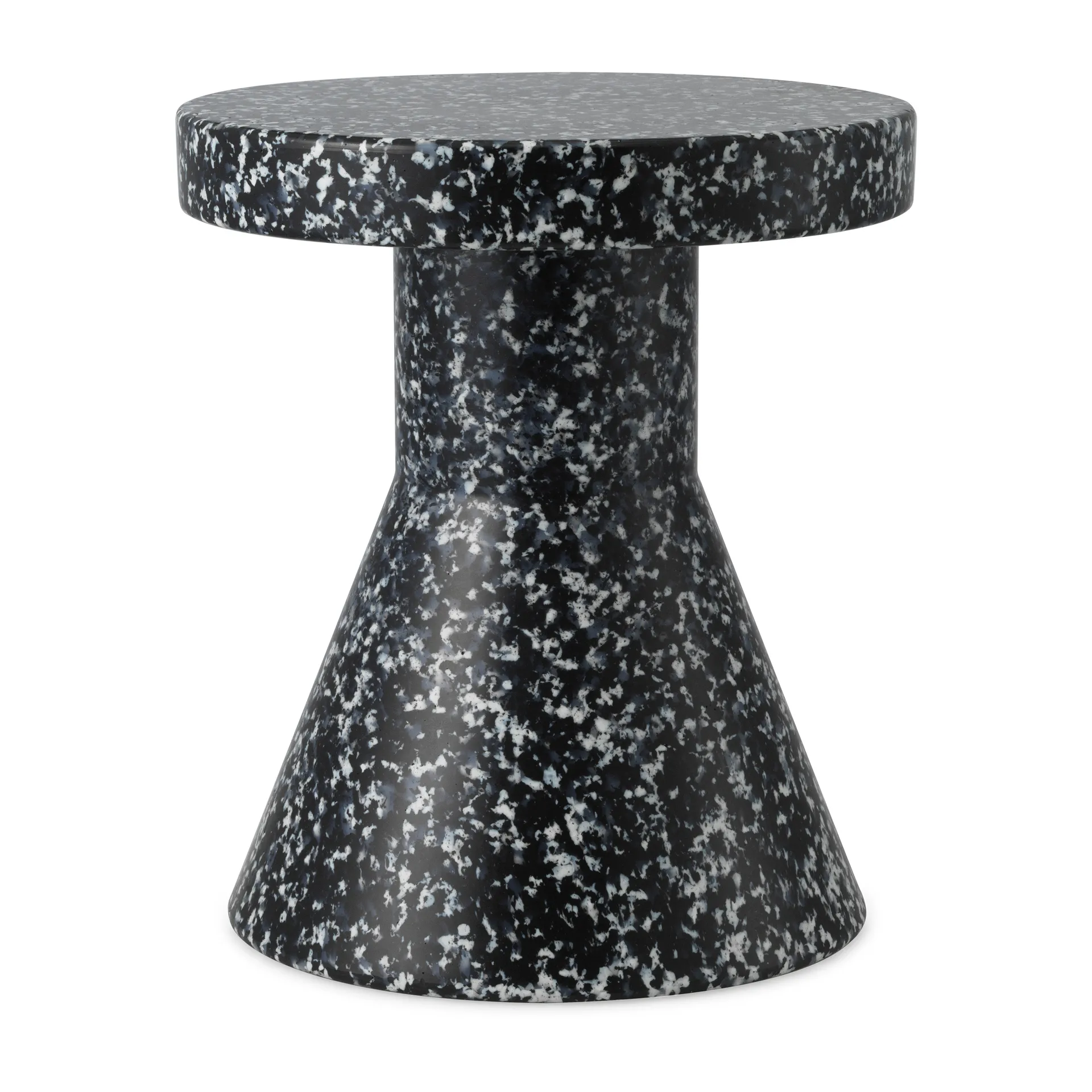 Bit Cone round stool, Black-white, Ø36x42 cm Normann Copenhagen