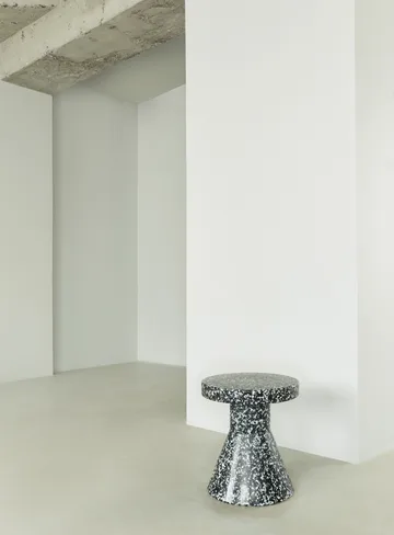 Bit Cone round stool - Black-white, Ø36x42 cm - Normann Copenhagen